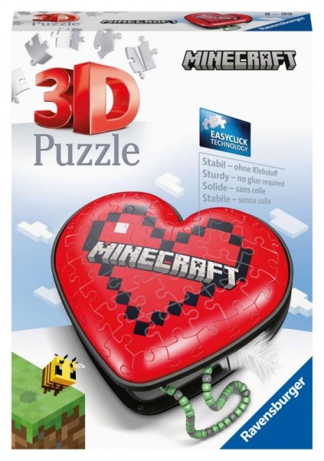 3D Puzzle Minecraft Herz