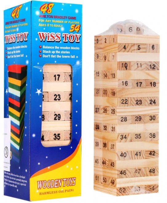 Drewniane Geschicklichkeitsspiel Jenga für Kinder und Erwachsene