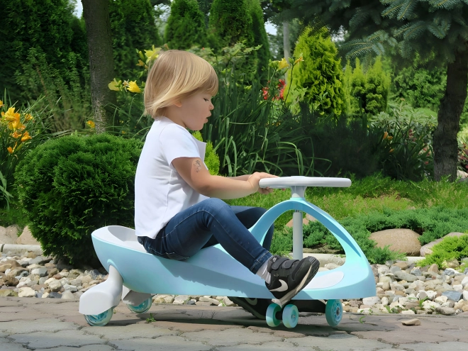 Wiggle Car Kinderfahrzeug mit LED Rädern Blau