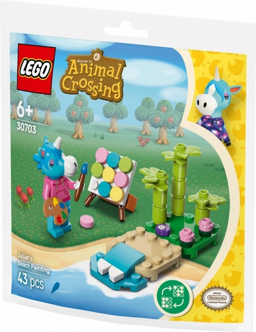 Bauset Animal Crossing Julian und Strandszenerie