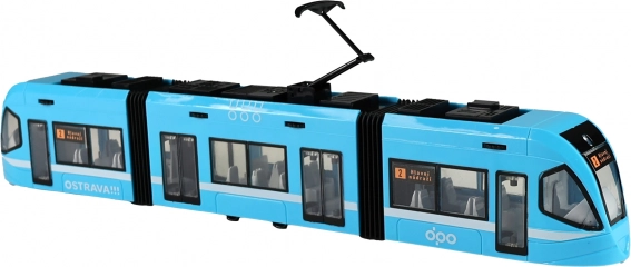 Moderne Straßenbahn Ostrava blau 47 cm