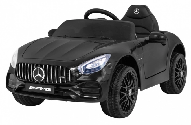 Mercedes Benz GT Batterie für Kinder Schwarz + Fernbedienung + langsamer Start + MP3 LED