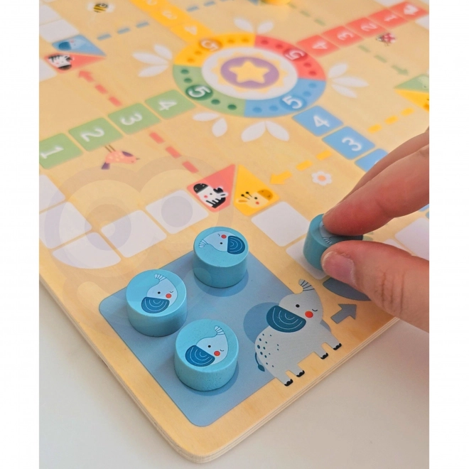 Woopie Green Logische Brettspiele 2in1 Ludo Mensch ärgere dich nicht + Befreie die Tiere
