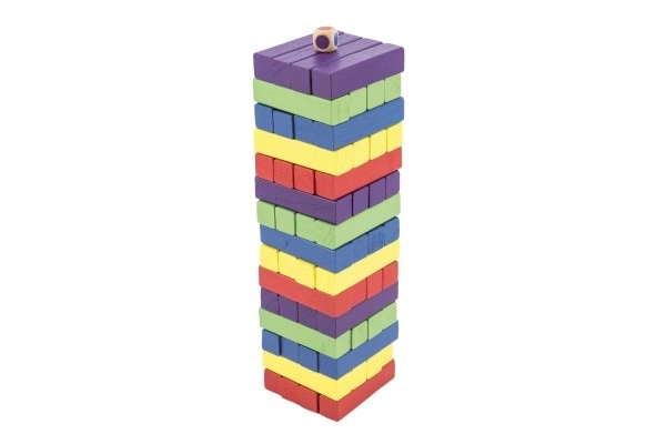 Holzturmspiel 60 bunte Stücke Gesellschaftsspiel Puzzle