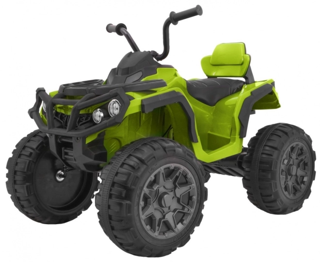 Kinder-Batterie-Quad grün + EVA-Räder + MP3-Radio + LED + langsamer Start