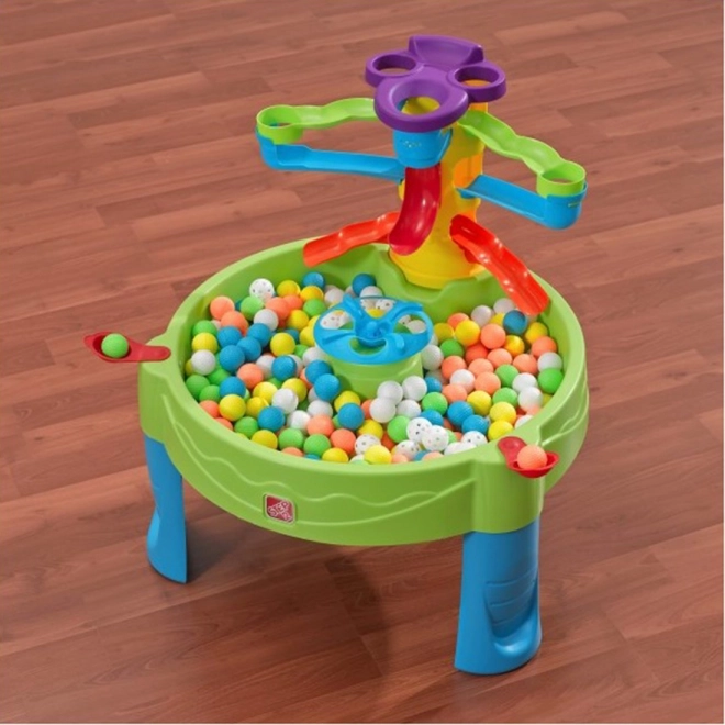Farbenfroher Wasser-Spieltisch mit Bällen 2-in-1