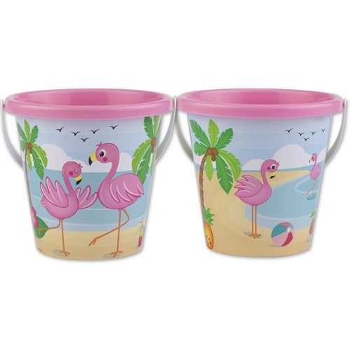 Plastik Sand-Eimer Flamingo