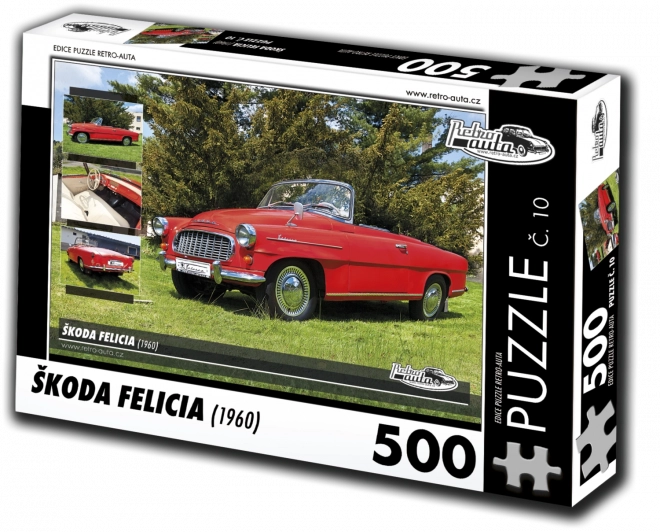 Retro-Autos Puzzle Škoda Felicia 1960 - 500 Teile