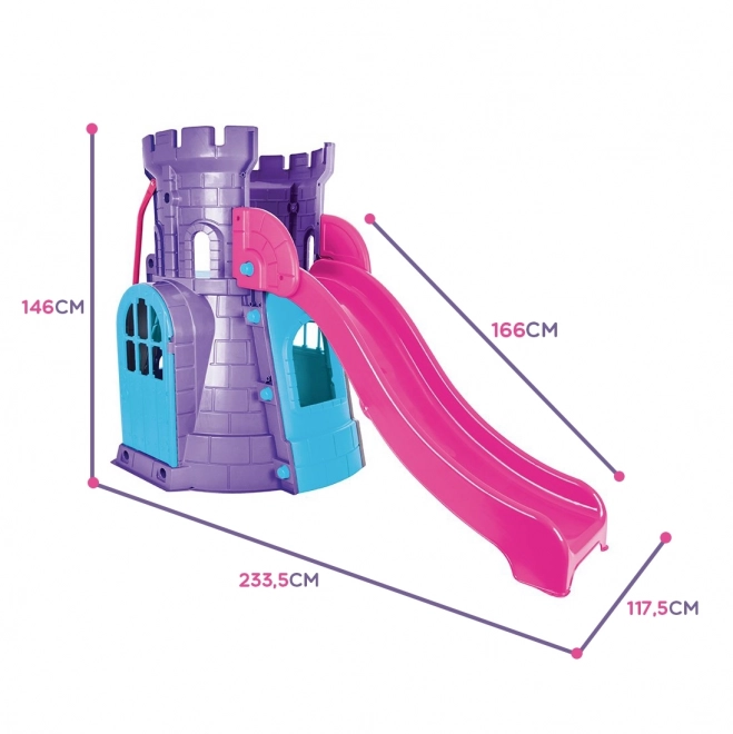 Woopie Schloss Turm mit Rutsche Kinderspielplatz