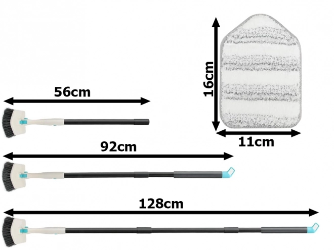 Multifunktionale 3-in-1 Bürste mit Mikrofaser Schwamm