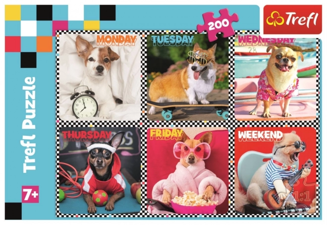 Fröhliche Hunde Puzzle 200 Teile