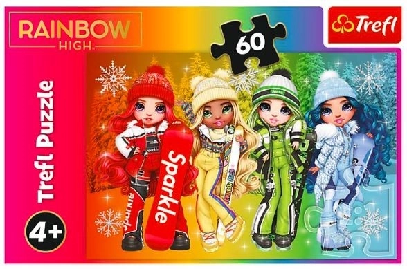 Fröhliche Puppen Puzzle 60 Teile Rainbow High