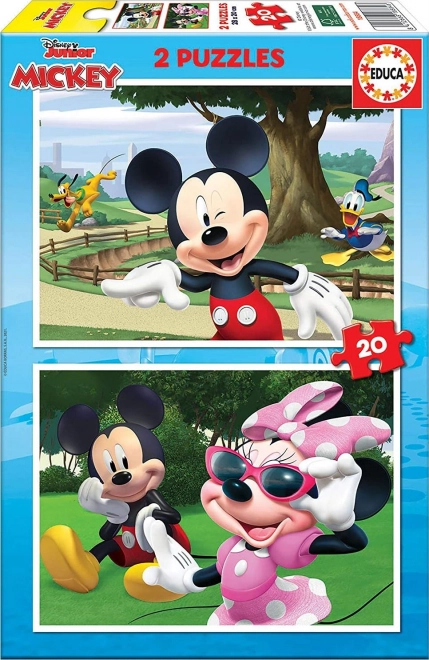 Puzzle Mickey und Freunde 2x20 Teile