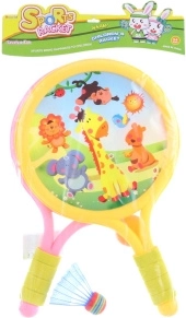 Kinder-Schläger mit Tiermotiven – Set mit Ball und Fangkorb