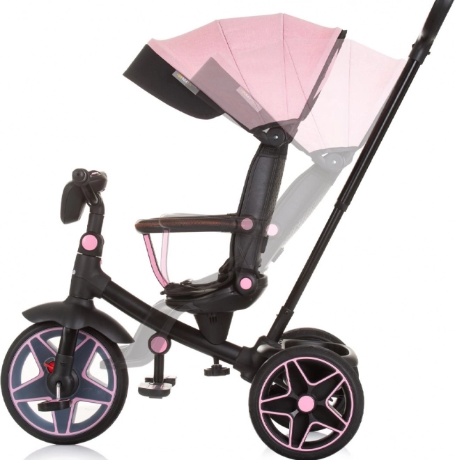 Dreirad mit Verdeck und Musikbox Chipolino Derby 2v1 Flamingo