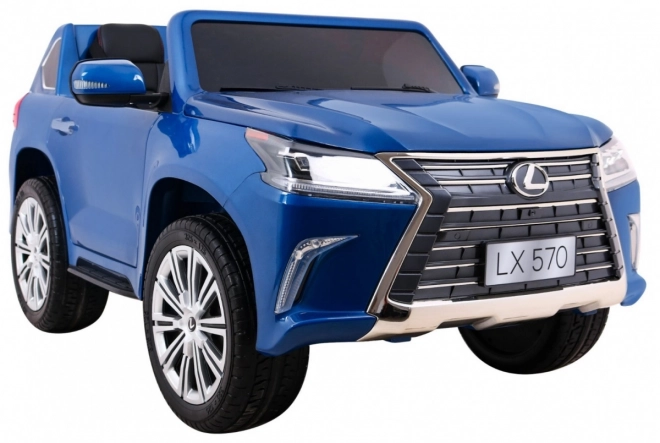 Lexus LX570 Bemaltes Auto für 2 Kinder Blau + Fernbedienung + EVA-Räder + Radio mit LED MP3