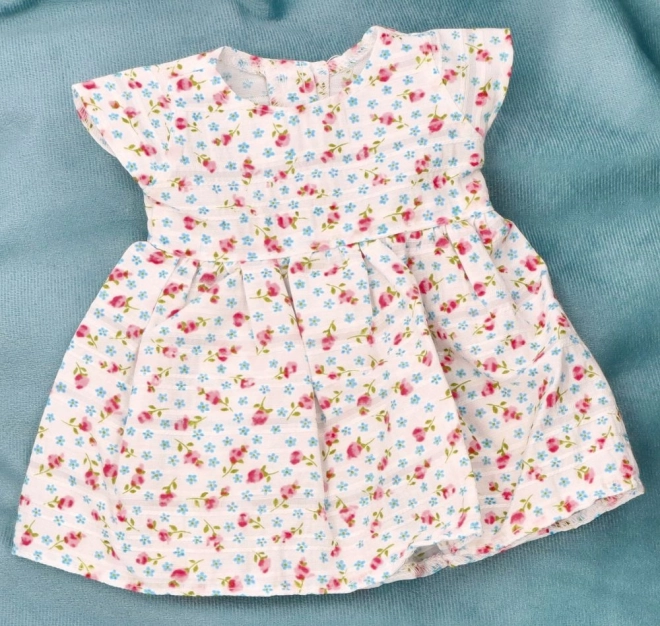 Kleid für Miniland Puppe 38 cm, heller Blumendruck