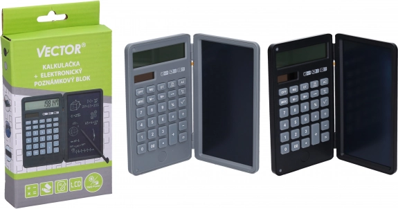 Rechner und elektronischer Notizblock Vector
