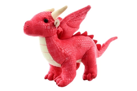 Roter Plüschdrache umweltfreundlich