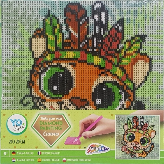 Diamantmalerei Bilderrahmen Tigger 20x20 cm