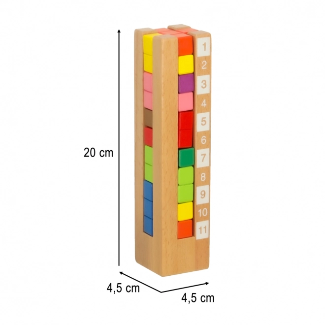 Bunte Montessori-Holzbausteine