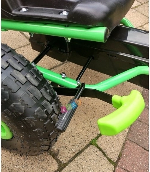 Tret-Gokart mit Luftreifen + Aufblasbare Reifen + Verstellbarer Sitz – Grün