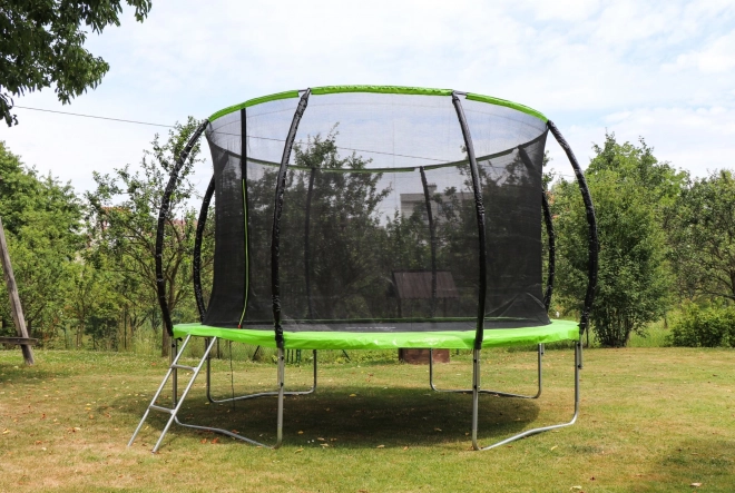 Deluxe-Trampolin 366 cm mit Sicherheitsnetz und Leiter