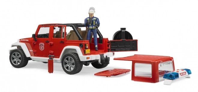 Roter Feuerwehr Jeep WRANGLER mit Figur und Zubehör