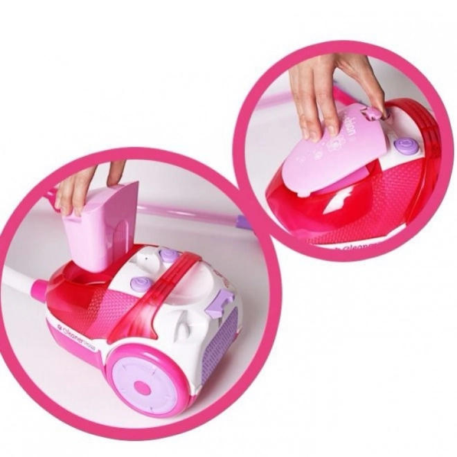 Kinderstaubsauger mit Saugfunktion in Rosa