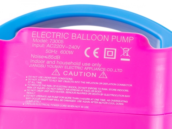 Elektrische Ballonpumpe mit einstellbaren Düsen