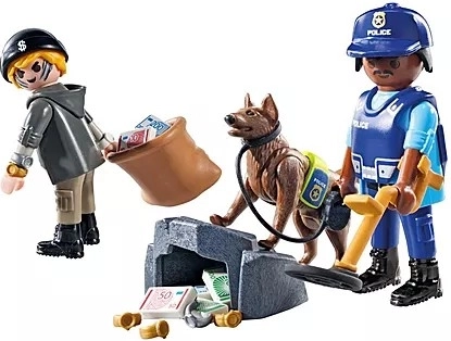 Playmobil Suche mit Polizeihund