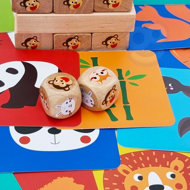 Holzspiel Jenga Tiere TOOKY TOY