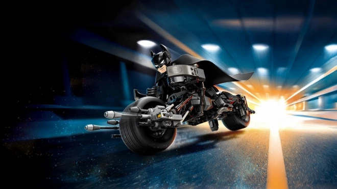 Batman™ und Bat-Pod Motorrad Baufigur