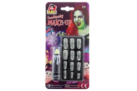 Halloween Accessoire - Nagel und Lippenstift