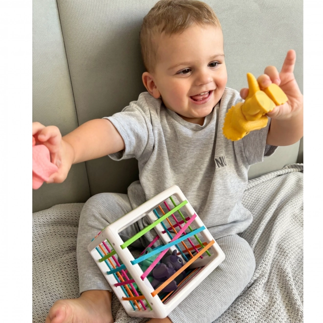 Elastischer Sensorik-Würfel mit Dinosauriern für Kinder