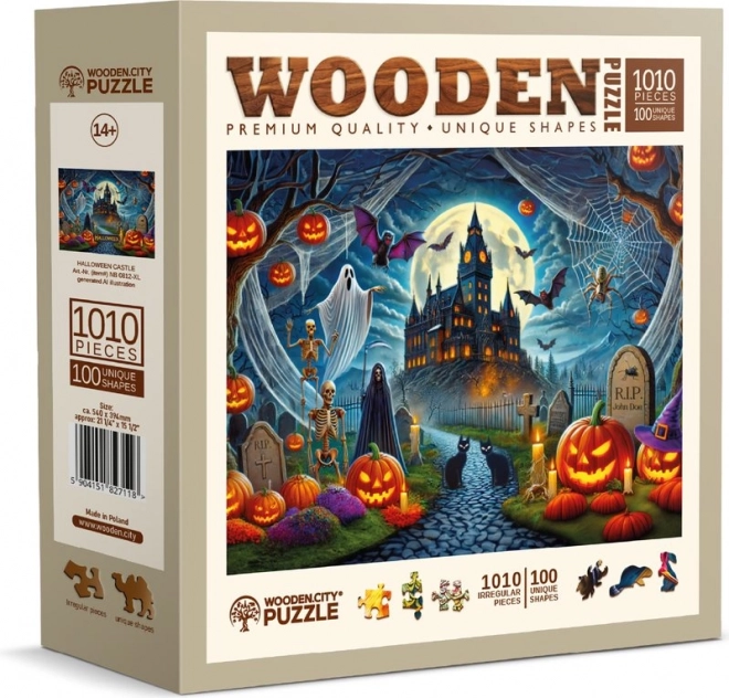 Halloweenschloss Holzpuzzle 1010 Teile