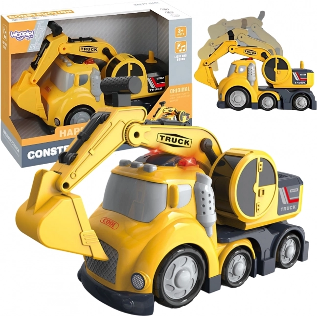 Aushubmaschine City Truck mit Licht- und Geräuscheffekten