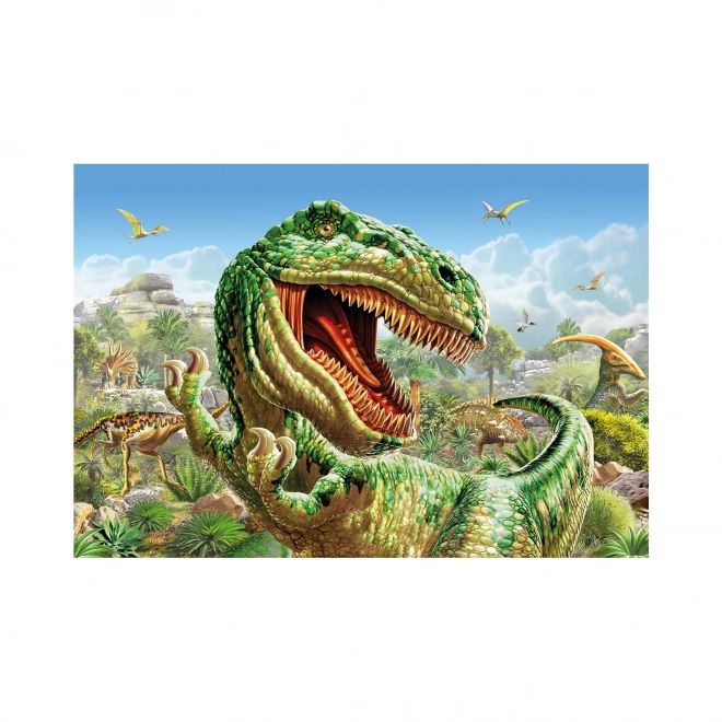 Dinosaurier-Duell Puzzle 2x48 Teile