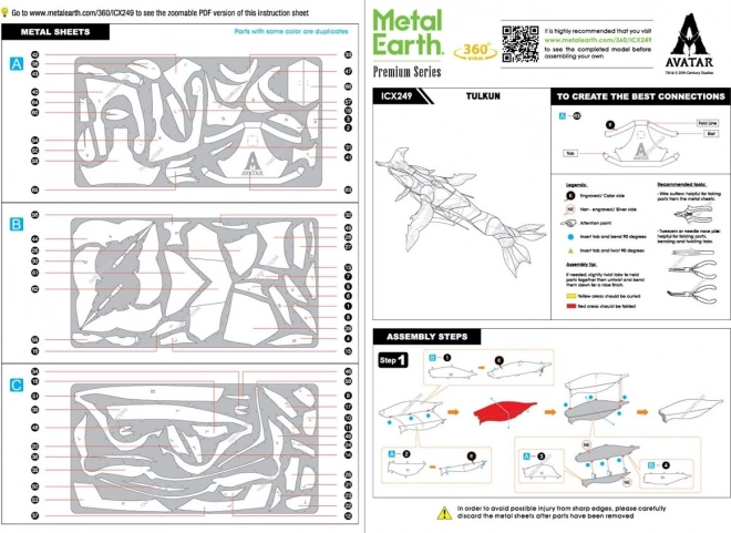 3D-Metallpuzzle Premiumserie: Avatar Tulkun