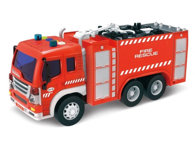 Feuerwehrwagen mit Wasserspritze und Effekten 28 cm