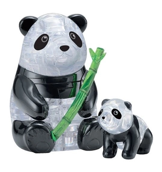 3D Crystal Puzzle Panda mit Baby