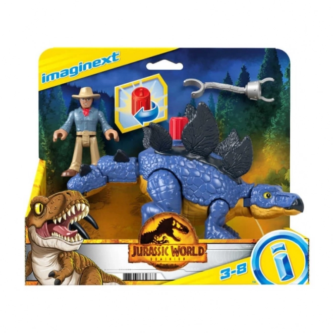 Jurassic World Imaginext Figuren Set Stegosaurus und Dr. Grant