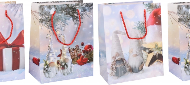 Weihnachtliche Geschenktasche, Größe S, 24 × 18 × 10 cm (4 Motive)