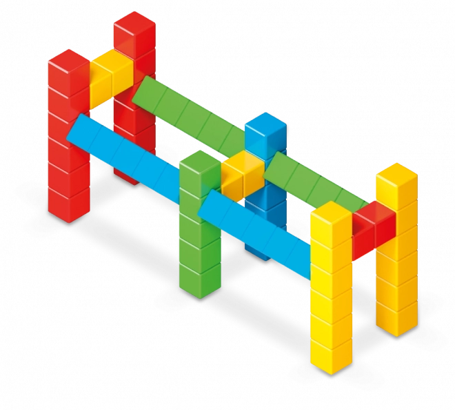 Geomag MagiCube Vollfarbe 128-teilig