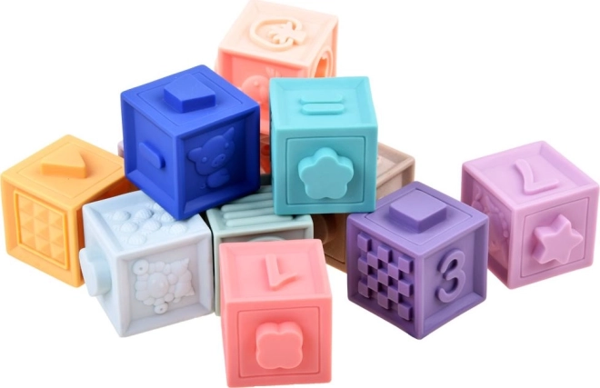 Satz weicher Gummiwürfel PIXINO mit Textur