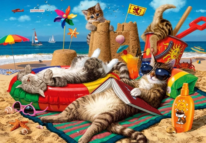 Puzzle Katzen am Strand 260 Teile