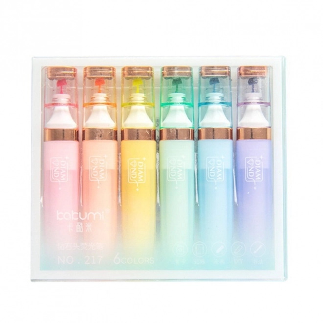 Pastellfarbener Textmarker-Set - 6 Stück