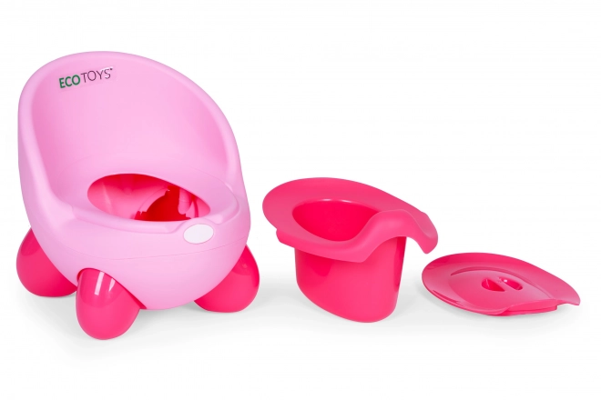 Kinder Töpfchen mit rutschfesten Beinen und herausnehmbarem Einsatz - Rosa ECOTOYS