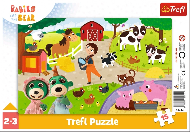 Trefl Kinderpuzzle Farm 15 Teile