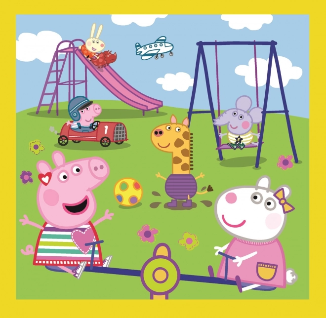 Fröhlicher Tag mit Peppa – 3-in-1 Puzzle Set